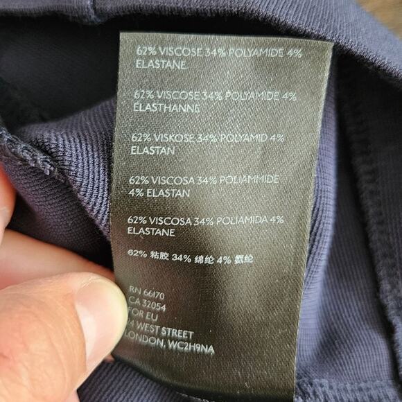 Maeve | Anthropologie Dark Blue A-Line Short Mini Skirt sz Small Minimalist Work - Picture 6 of 6